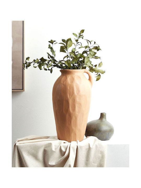 Beliani Dekorative Keramikvase Orange