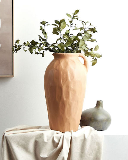 Beliani Dekorative Keramikvase Orange