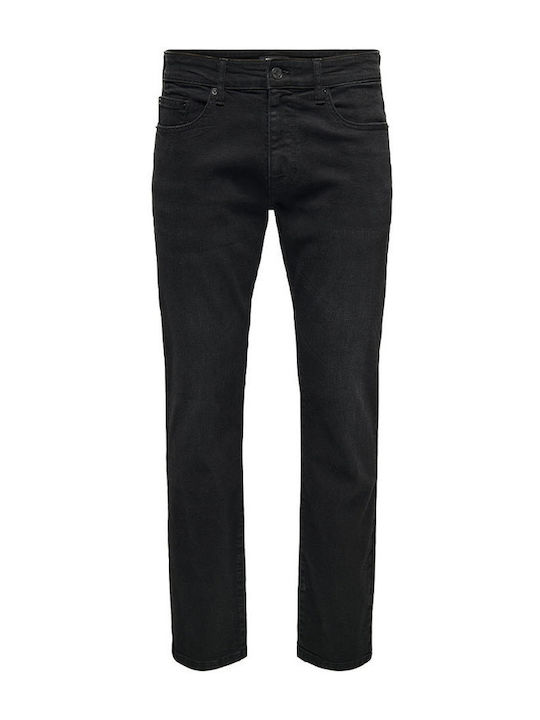 Only & Sons Herren Jeanshose in Slim Fit Black Denim