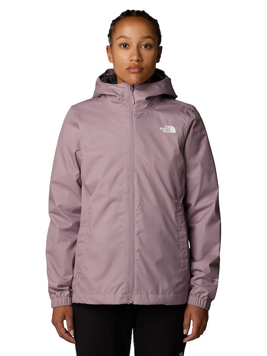 Quest Women's Short Lifestyle Jacket Waterproof and Windproof for Spring or Autumn with Hood Rose