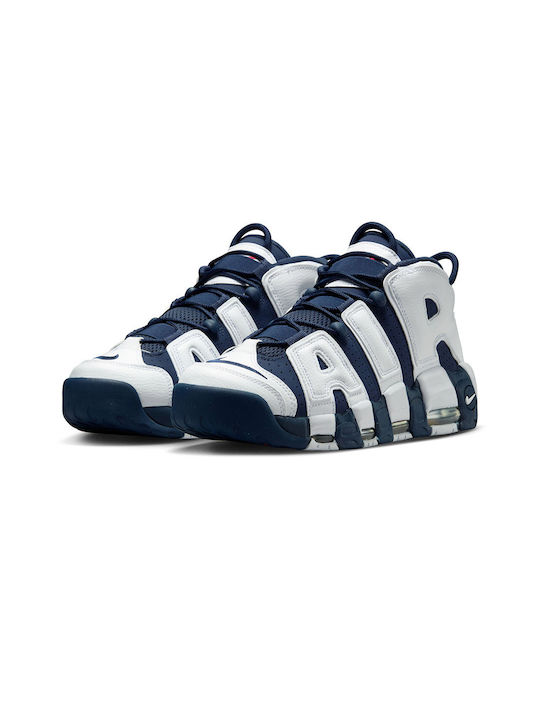 Nike Air More Uptempo '96 Sneakers White / Midnight Navy / Metallic Gold / University Red