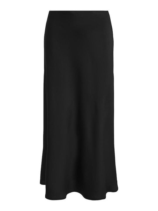 Only Satin High Waist Maxi Skirt Black