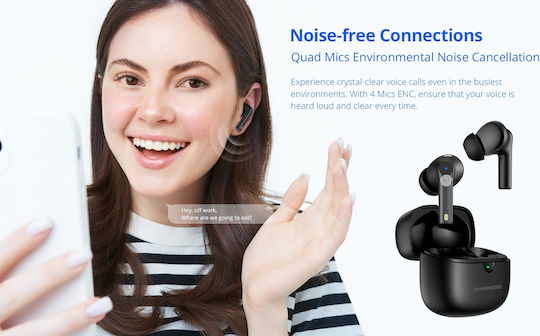 Riversong Utopia H5 In-ear Bluetooth Handsfree Ακουστικά με Αντοχή στον Ιδρώτα και Θήκη Φόρτισης Μαύρα