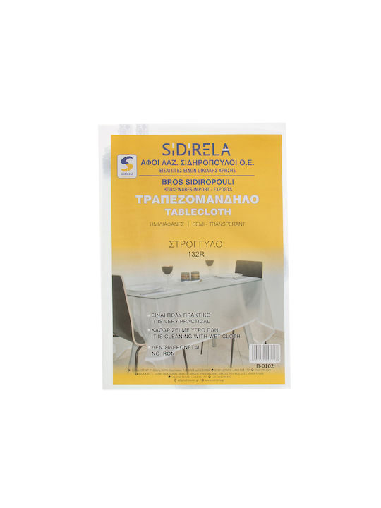 Sidi Home Plast Τραπεζομάντηλο Ροτόντα ημιδιαφανές Φ152εκ.