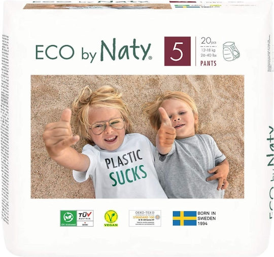 Naty Πάνες Βρακάκι Eco Junior No. 5 για 12-18kg 20τμχ