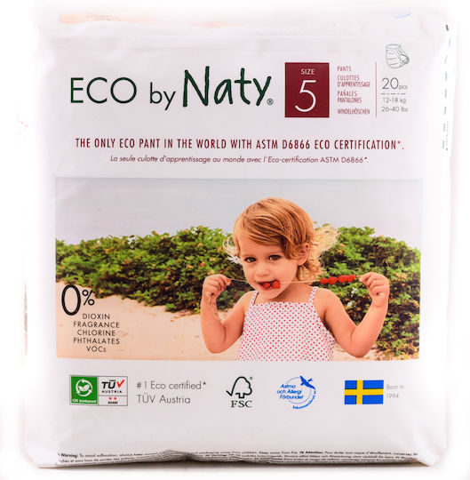 Naty Πάνες Βρακάκι Eco Junior No. 5 για 12-18kg 20τμχ
