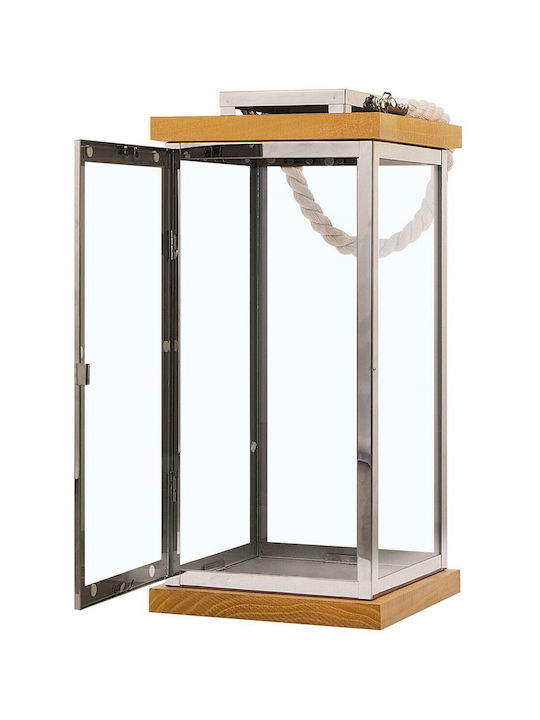 Beliani Glaslaterne Silber 19cm