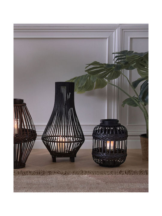 Beliani Φαναράκι Bamboo Μαύρο
