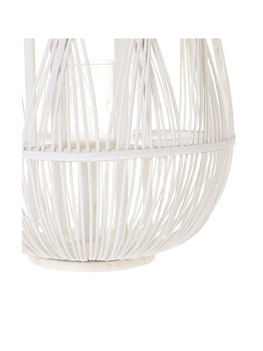 Beliani Wooden Lantern White 34cm