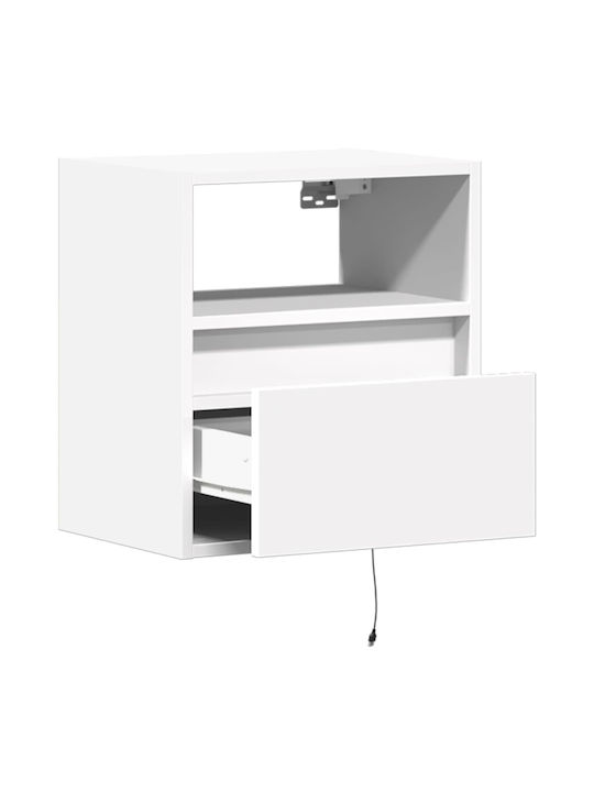 Комоди Дървени Бели 2бр 41x31x45см