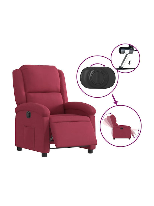 Relax Armchair with Footstool Bordeaux 71x86.5x99.5cm