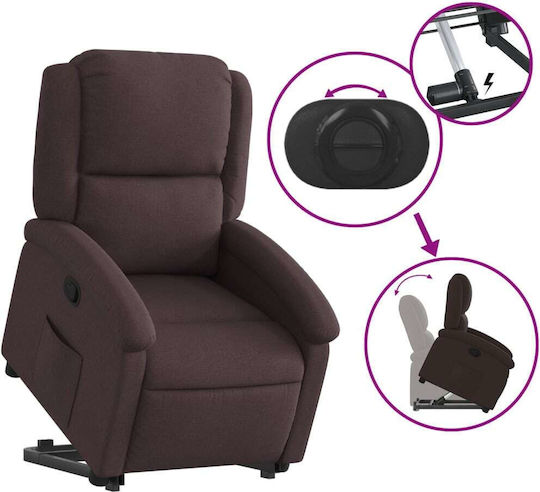 Relax Armchair with Footstool Dark Brown 71x86.5x99.5cm