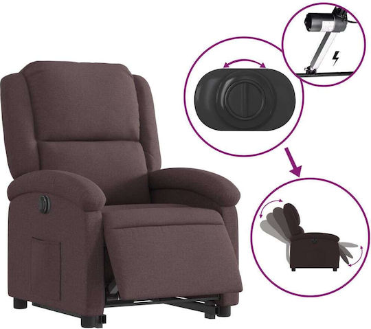Relax Armchair with Footstool Sc. Coffee 71x86.5x99.5cm