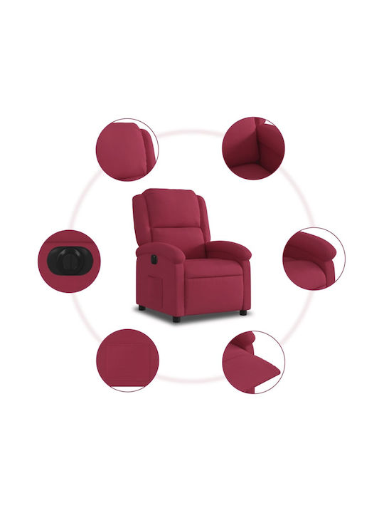 Relax Armchair with Footstool Bordeaux 71x86.5x99.5cm