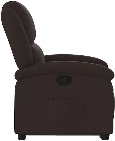 Relax Armchair with Footstool Dark Brown 71x86.5x99.5cm