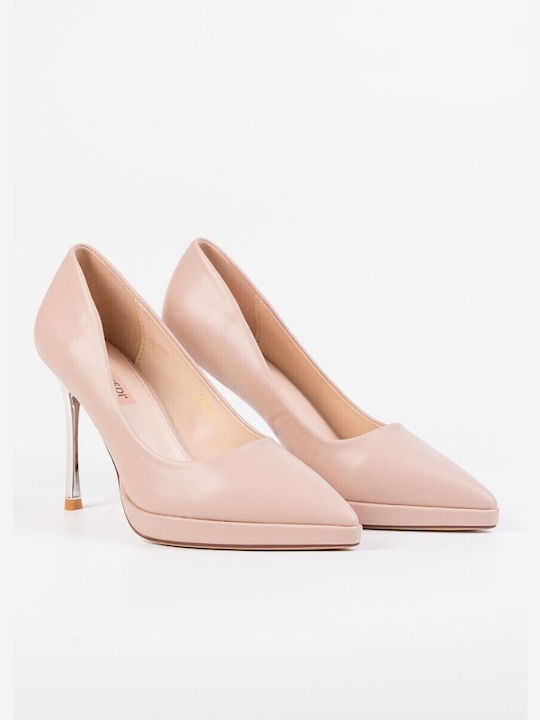 Arte Piedi Pumps mit Stiletto-Absatz Beige