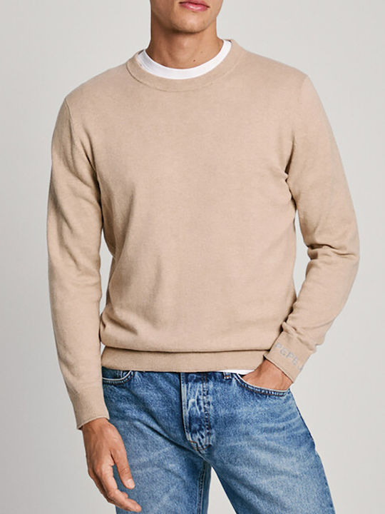 Pepe Jeans Men's Long Sleeve Sweater Biege