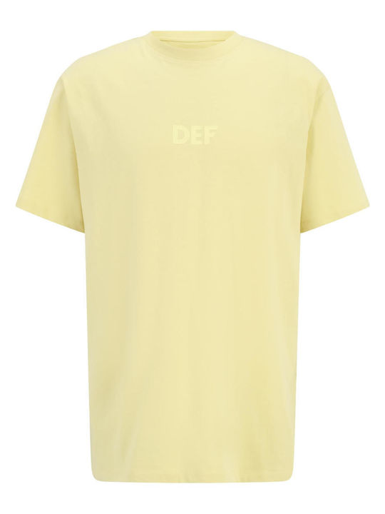 Def Ανδρικό T-shirt Κοντομάνικο Yellow