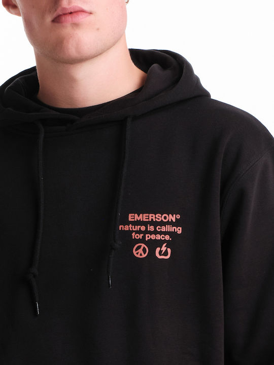 Herren Sweatshirt mit Kapuze Schwarz