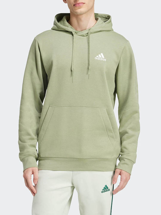 Adidas Men's Sweatshirt with Hood and Pockets Mint Green