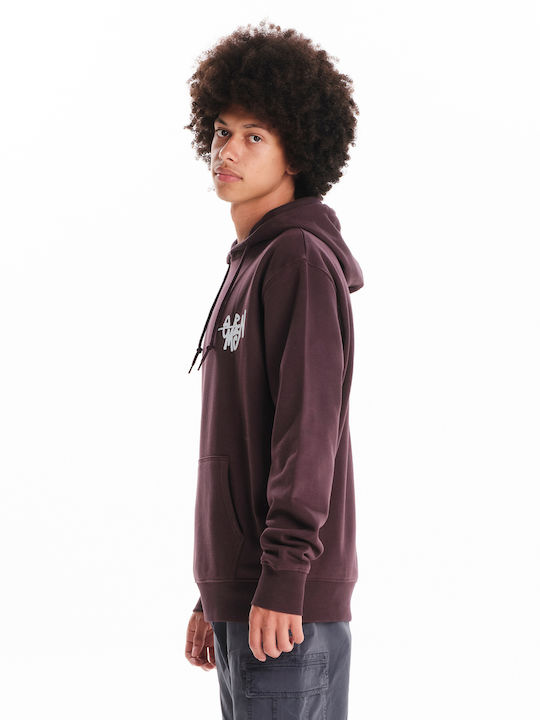Hooded Burgundy Sweatshirt