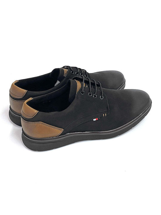 Ustyle Men's Synthetic Leather Casual Shoes Black