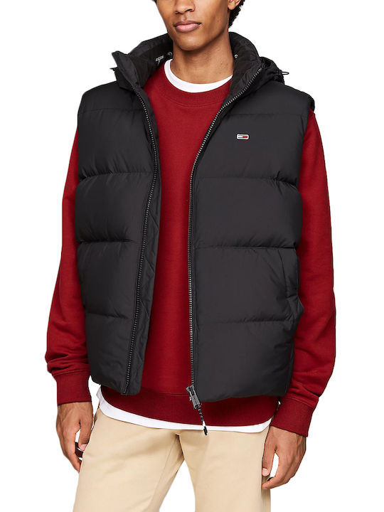 Tommy Hilfiger Fără mâneci Geacă pentru bărbați Puffer Negru