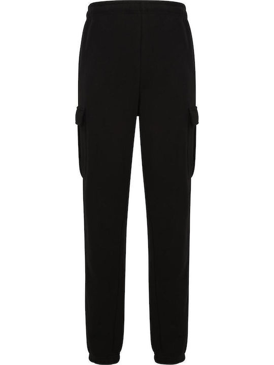 Cargo Sweatpants with Elastic Black