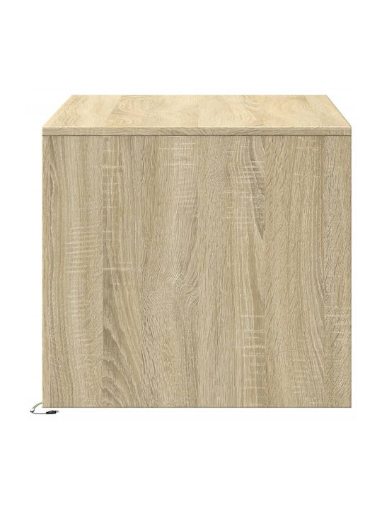 Rectangular Central Wooden Coffee Table with Drawers Sonoma Oak M90xW50xH45.5cm