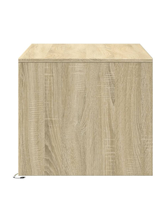 Rectangular Central Coffee Table Wooden with Drawers Sonoma Oak M100xW50xH43.5cm