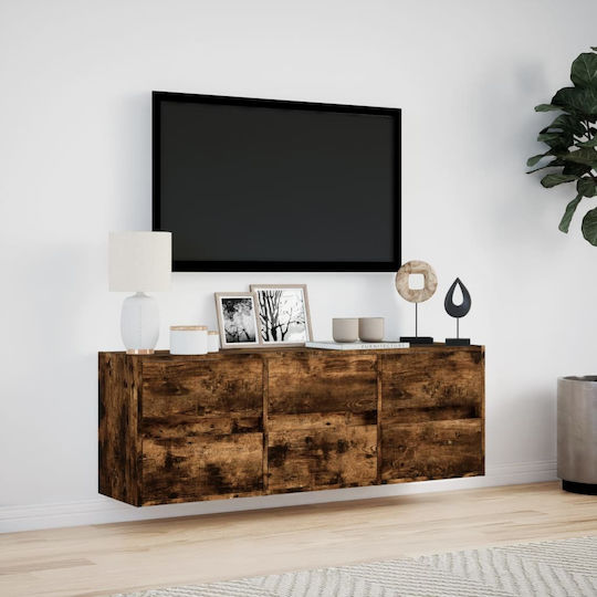 TV Stand Wooden Smoky Oak L130xW31xH45cm