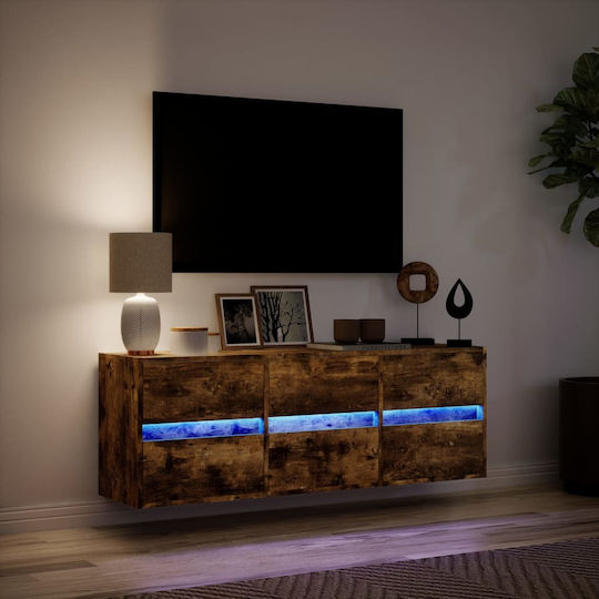 TV Stand Wooden Smoky Oak L130xW31xH45cm