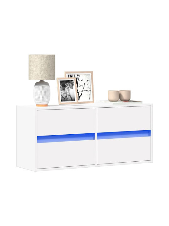 TV-Ständer Weiß M100xP31xH45cm