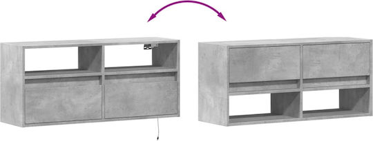 Gray Concrete TV Stand 100x31x45cm