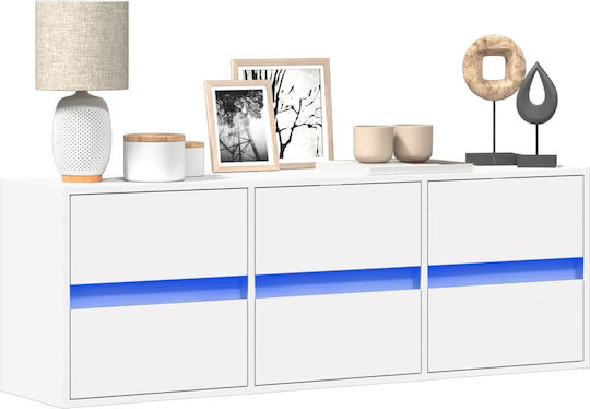White TV Stand L130xD31xH45cm