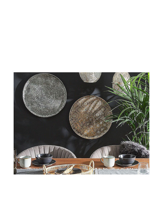 Beliani Metallic Decorative Tray Round