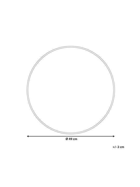 Beliani Metallic Decorative Tray Round