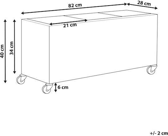 Beliani Kunststoff Blumenkasten Schwarz 82cm