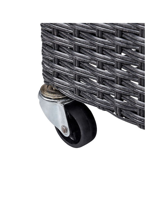 Beliani Plastic Planter Box Black 82cm