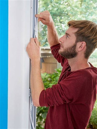 Tesa Σίτα Παραθύρου με Μαγνητική Ταινία Σταθερή Γκρι 180x170cm
