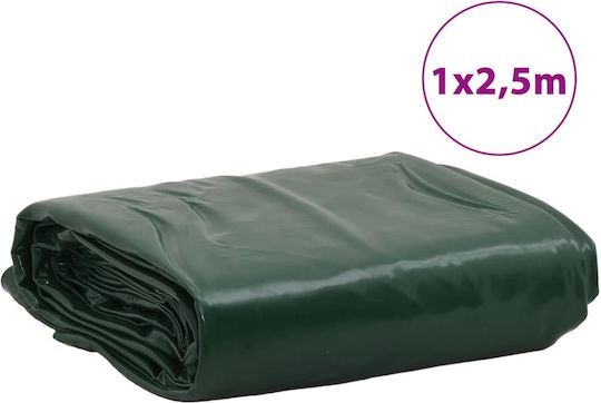 vidaXL Waterproof Tarpaulin 650gr/m² 2.5x1m. Heavy Duty Green
