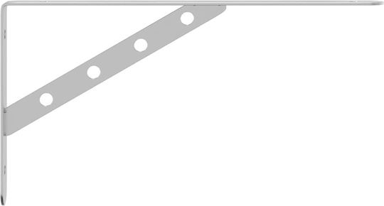 vidaXL Heavy-Duty Stainless Steel Shelf Brackets Silver 30x25mm 4pcs 30299