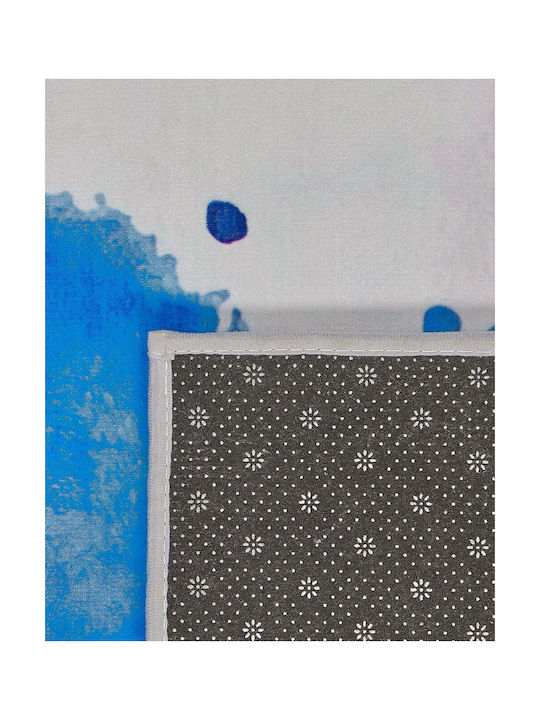 Beliani Odalar Αντιολισθητικό Χαλί Διάδρομος Blue 80x150cm