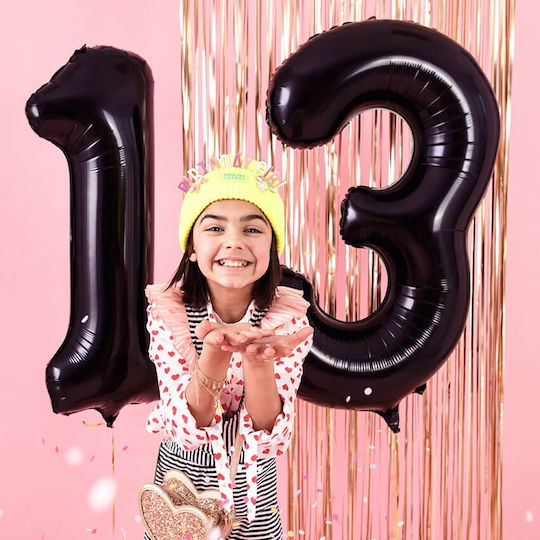 Number 1 Black Balloon 86cm