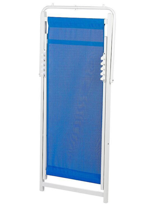 Сезлонг Дървена Синя Материя 56x100x94см