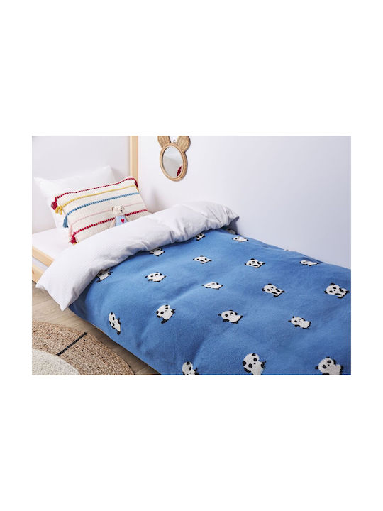 Beliani Blue Kids Blanket 130x170cm
