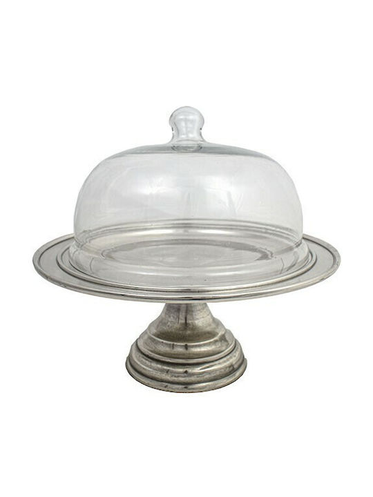 Karni Cake Stand Silver 30x30cm