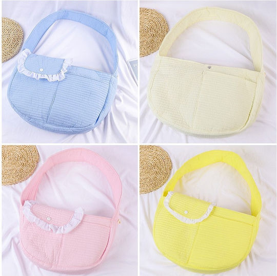 Dog and Cat Carrier Fabric Up to 6 kg M43xW11xH29cm "kourk Cute" – Yellow