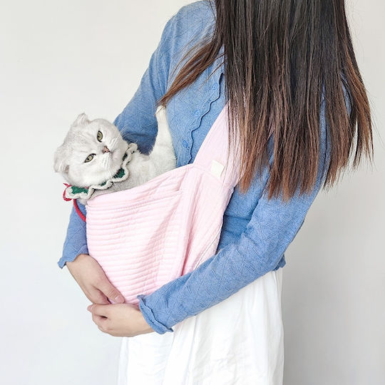 Текстилен преносвач за кучета и котки до 6 кг M43xW11xH29cm "kourk Cute" – Розов