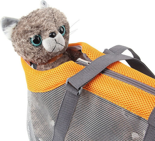 Summer Dog Cat Carrier Fully Ventilated Polyester Oxford Fabric Up to 5.5 kg M50xW20.5xH19.5cm Yellow